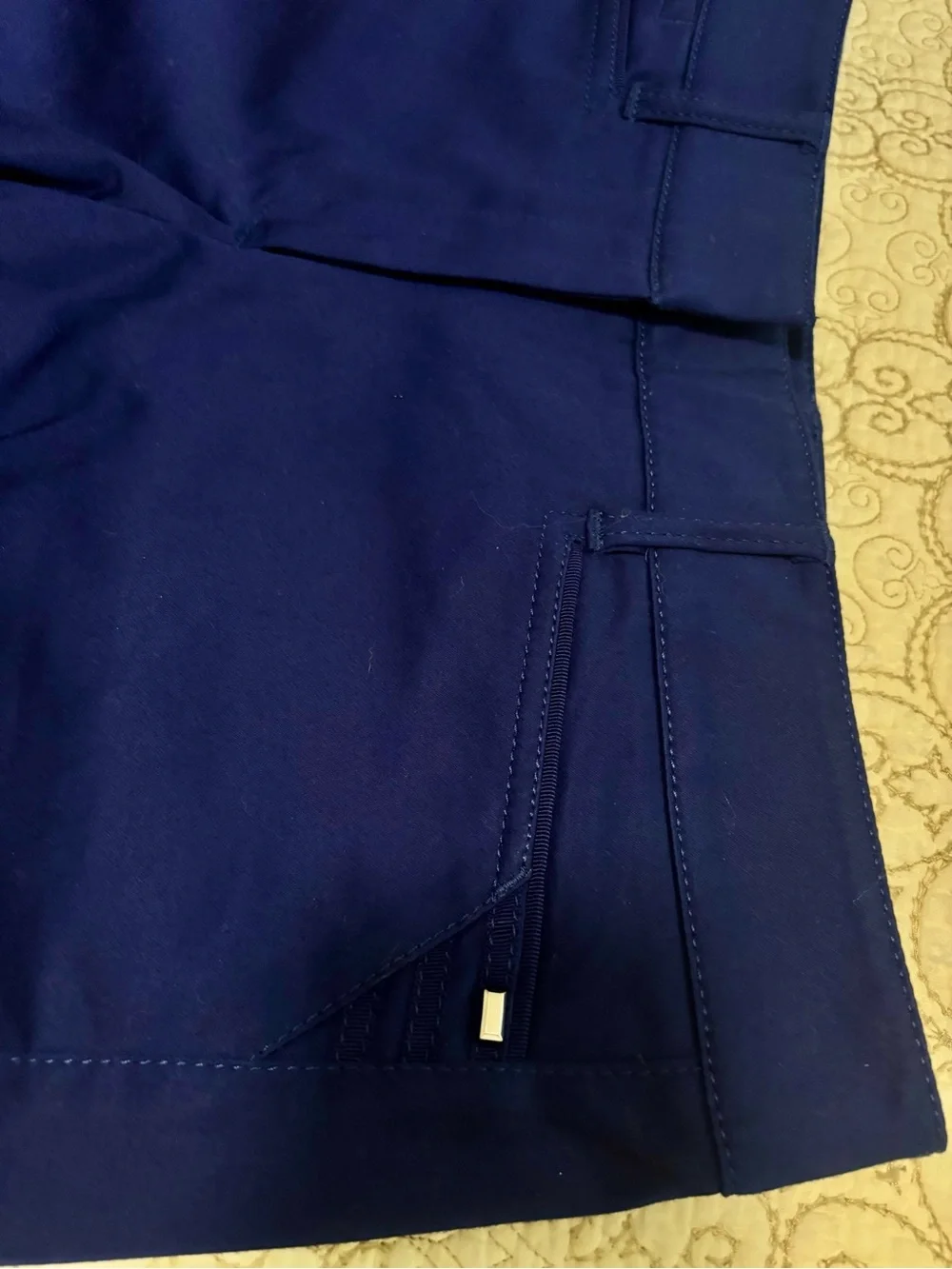 White House Black Market Navy Blue Tailored Bermuda Shorts - Picture 3 of 4